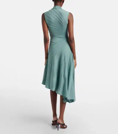 Alaïa Alaïa Ray asymmetric virgin wool midi dress | Thumbnail 5