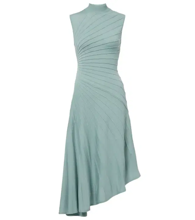 Alaïa Ray asymmetric virgin wool midi dress