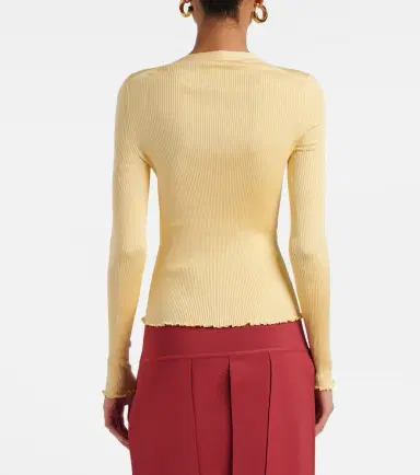 Alaïa Alaïa RIbbed-knit silk-blend top | Thumbnail 4