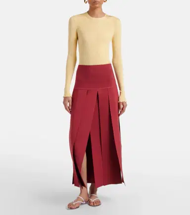 Alaïa Alaïa RIbbed-knit silk-blend top | Thumbnail 5