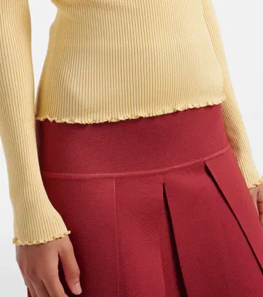 Alaïa Alaïa RIbbed-knit silk-blend top | Thumbnail 6