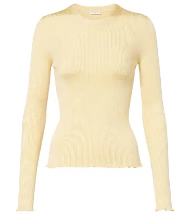 Alaïa Alaïa RIbbed-knit silk-blend top | Thumbnail 1