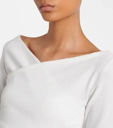 Alaïa Alaïa Cotton-blend crêpe wrap top | Thumbnail 2