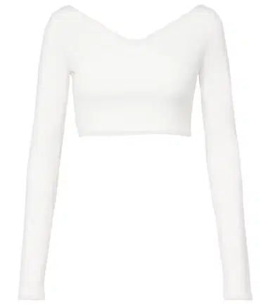 Alaïa Alaïa Cotton-blend crêpe wrap top | Thumbnail 1