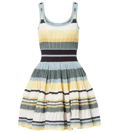 Alaia Alaïa Knitted striped minidress | Thumbnail 1 Alaia Alaïa Knitted striped minidress | Thumbnail 1