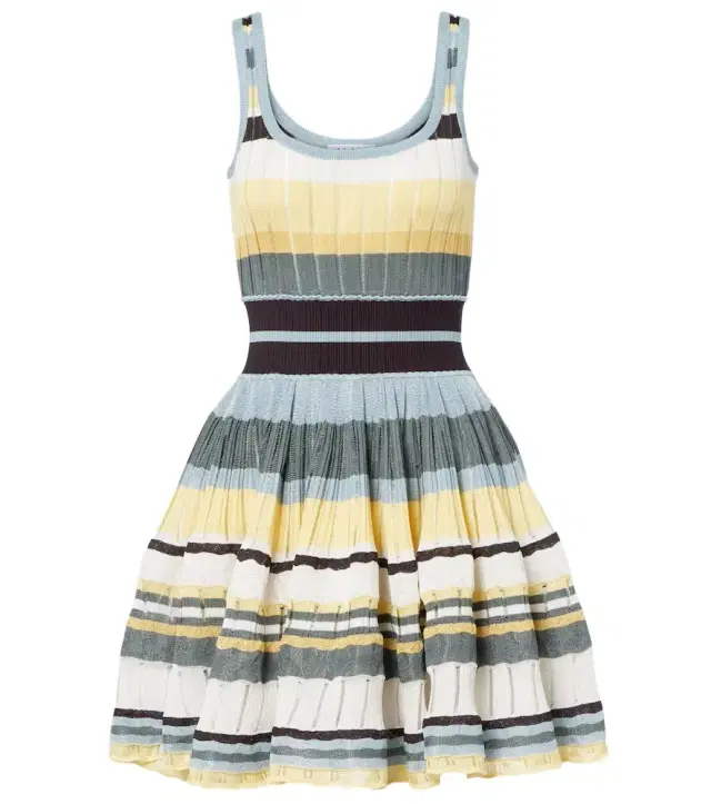Alaïa Knitted striped minidress