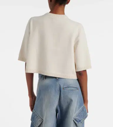 Alaïa Alaïa Cropped cashmere and wool-blend sweater | Thumbnail 5
