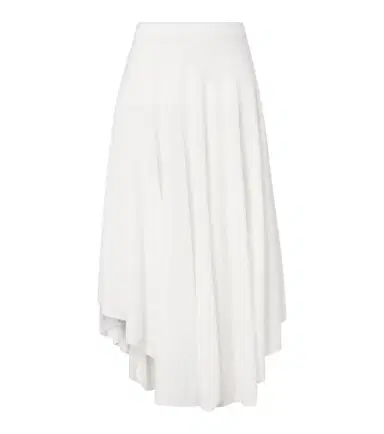 Alaïa Alaïa Semi-sheer asymmetric cotton crêpe skirt | Thumbnail 1