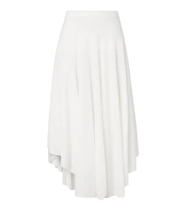 Alaïa Semi-sheer asymmetric cotton crêpe skirt