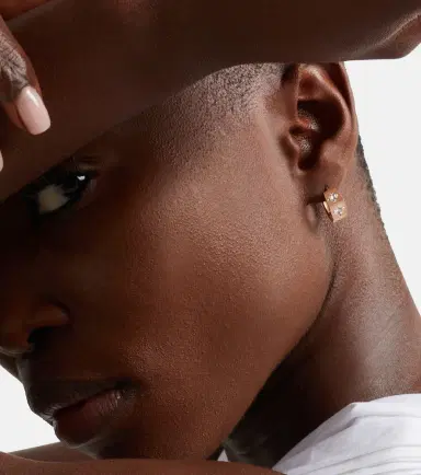 Marie Lichtenberg Ecrou 18kt rose gold single hoop earring with diamonds | Thumbnail 3 Marie Lichtenberg Ecrou 18kt rose gold single hoop earring with diamonds | Thumbnail 3