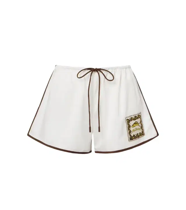 Alemais Alémais Scuba patch-appliqué cotton shorts