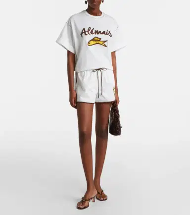 ALÉMAIS Alémais Scuba embroidered cotton T-shirt | Thumbnail 3