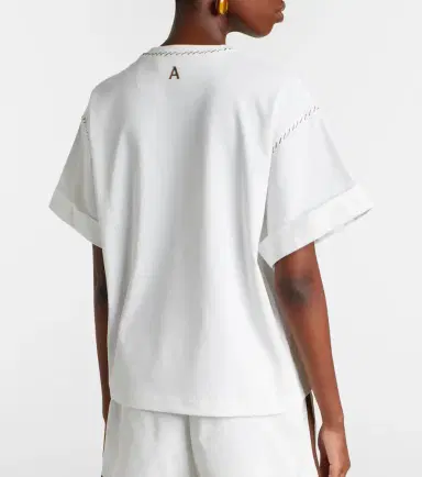 ALÉMAIS Alémais Scuba embroidered cotton T-shirt | Thumbnail 4