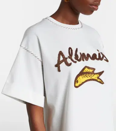 ALÉMAIS Alémais Scuba embroidered cotton T-shirt | Thumbnail 5