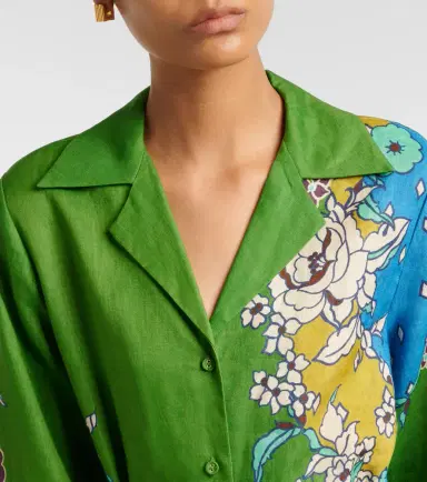 ALÉMAIS Alémais Nanci printed linen shirt dress | Thumbnail 4 ALÉMAIS Alémais Nanci printed linen shirt dress | Thumbnail 4