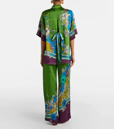 ALÉMAIS Alémais Nanci printed silk satin wide-leg pants | Thumbnail 4 ALÉMAIS Alémais Nanci printed silk satin wide-leg pants | Thumbnail 4