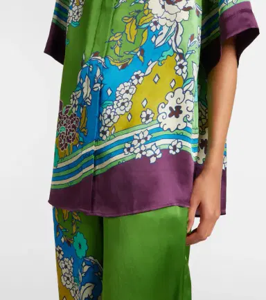 ALÉMAIS Alémais Nanci printen silk satin shirt | Thumbnail 4 ALÉMAIS Alémais Nanci printen silk satin shirt | Thumbnail 4