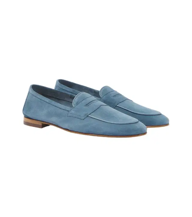 Frescobol Carioca Leme suede penny loafers