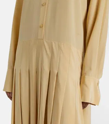 TOTEME Pleated silk shirt dress | Thumbnail 3