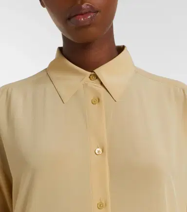 TOTEME Pleated silk shirt dress | Thumbnail 6