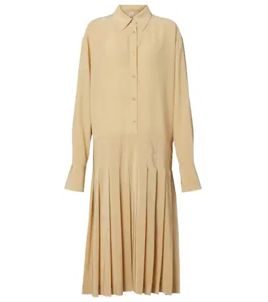TOTEME Pleated silk shirt dress | Thumbnail 1