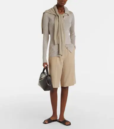 Toteme Ribbed-knit cashmere and silk cardigan | Thumbnail 2