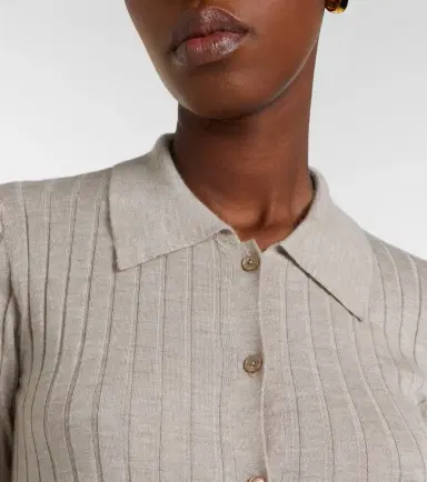 Toteme Ribbed-knit cashmere and silk cardigan | Thumbnail 3