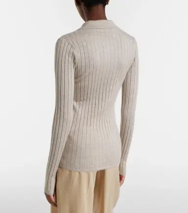 Toteme Ribbed-knit cashmere and silk cardigan | Thumbnail 4