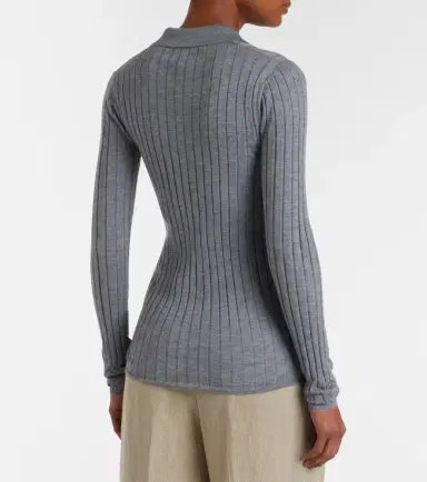 TOTEME Ribbed-knit cashmere and silk cardigan | Thumbnail 3 TOTEME Ribbed-knit cashmere and silk cardigan | Thumbnail 3