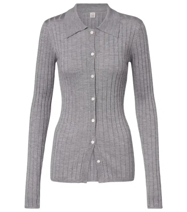 Ribbed-knit cashmere and silk cardigan
