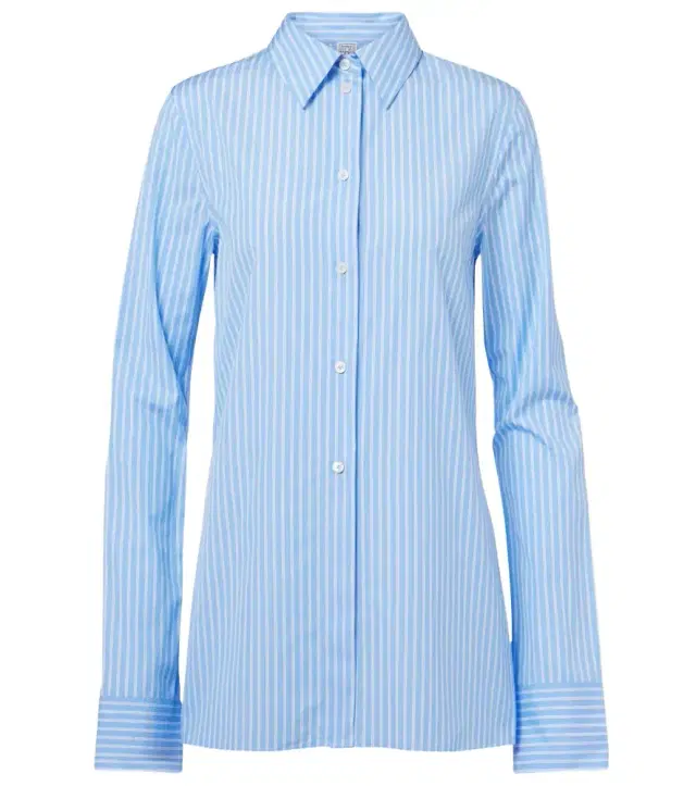 Toteme Striped cotton poplin shirt