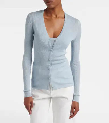 Gabriela Hearst Aiste cashmere, silk, and hemp cardigan | Thumbnail 5 Gabriela Hearst Aiste cashmere, silk, and hemp cardigan | Thumbnail 5