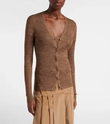 Gabriela Hearst Aiste cashmere, silk, and hemp cardigan | Thumbnail 3 Gabriela Hearst Aiste cashmere, silk, and hemp cardigan | Thumbnail 3