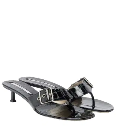CHRISTEN Helix patent leather thong sandals | Thumbnail 1