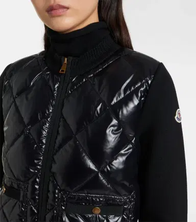 Moncler Down-paneled cotton cardigan | Thumbnail 5 Moncler Down-paneled cotton cardigan | Thumbnail 5