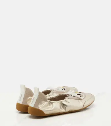 Chloe Chloé Chloé Kick metallic leather flats | Thumbnail 2
