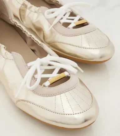 Chloe Chloé Chloé Kick metallic leather flats | Thumbnail 4