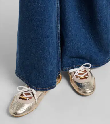 Chloe Chloé Chloé Kick metallic leather flats | Thumbnail 6