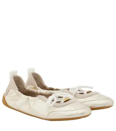 Chloe Chloé Chloé Kick metallic leather flats | Thumbnail 1