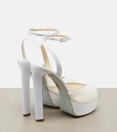 Aquazzura Bridal Be Mine embellished platform sandals | Thumbnail 2