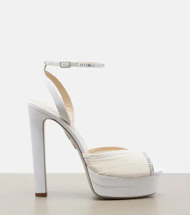 Aquazzura Bridal Be Mine embellished platform sandals | Thumbnail 3