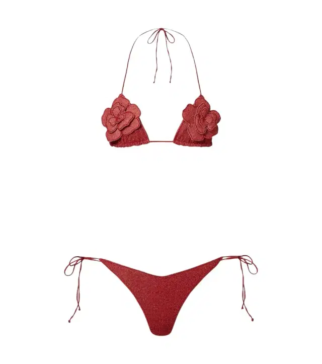 Oseree Oséree Lumière floral-appliqué bikini