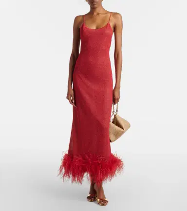 Oséree Oséree Lumière Plumage maxi dress | Thumbnail 3