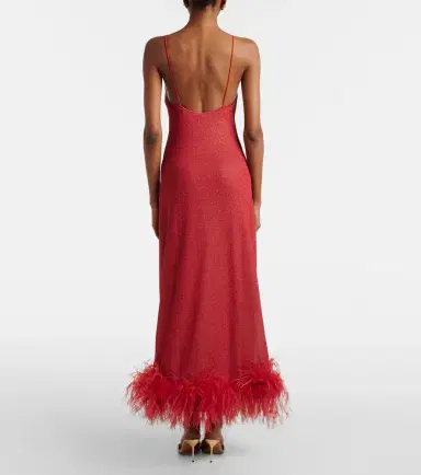 Oséree Oséree Lumière Plumage maxi dress | Thumbnail 4