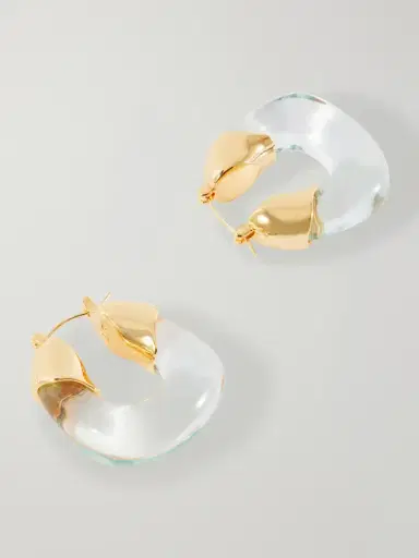Lizzie Fortunato Gold-plated And Resin Hoop Earrings | Thumbnail 4 Lizzie Fortunato Gold-plated And Resin Hoop Earrings | Thumbnail 4