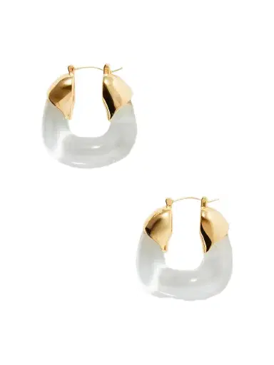 Lizzie Fortunato Gold-plated And Resin Hoop Earrings | Thumbnail 1 Lizzie Fortunato Gold-plated And Resin Hoop Earrings | Thumbnail 1