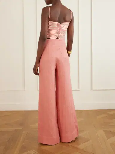 ANDRES OTALORA Baía Cropped Embroidered Linen And Cotton-blend Top | Thumbnail 3
