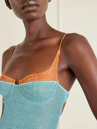 Oséree Lumiere Double Metallic Balconette Swimsuit | Thumbnail 4 Oséree Lumiere Double Metallic Balconette Swimsuit | Thumbnail 4