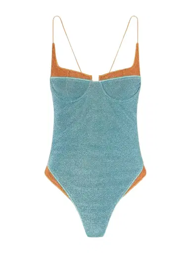 Oséree Lumiere Double Metallic Balconette Swimsuit | Thumbnail 1 Oséree Lumiere Double Metallic Balconette Swimsuit | Thumbnail 1