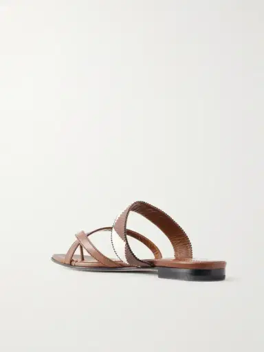 Manolo Blahnik Susastra 10 Leather Woven Sandals | Thumbnail 3